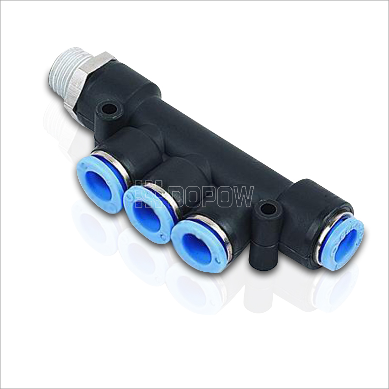 Quick-Connecting-Tube-Fittings-PKB-Male-Triple-Union-Push-in-Fitting